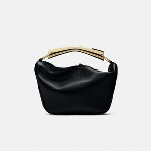 Metal Handle Bucket Bag